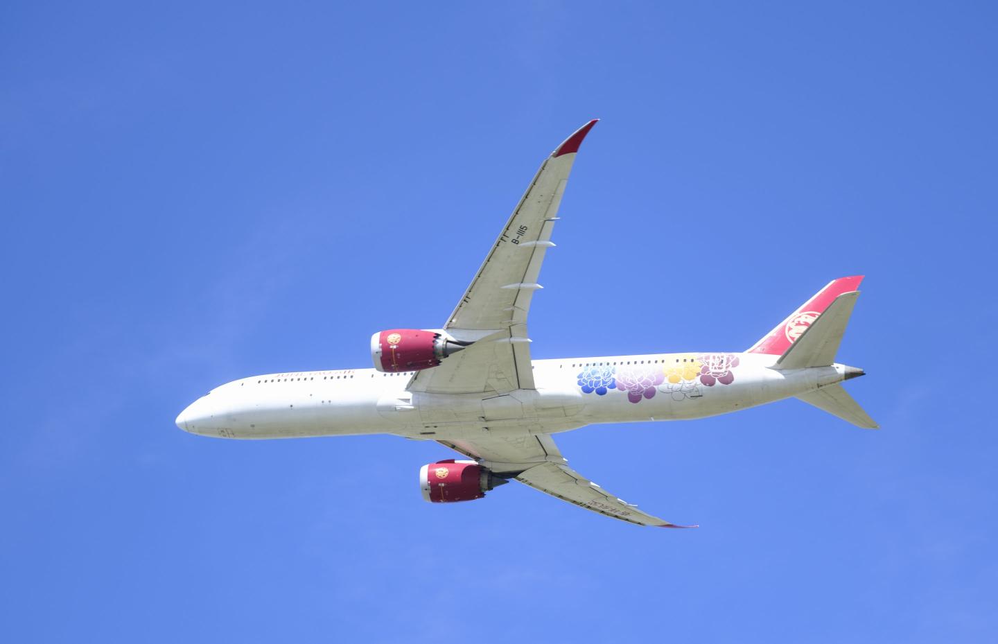 Plane flying in the sky