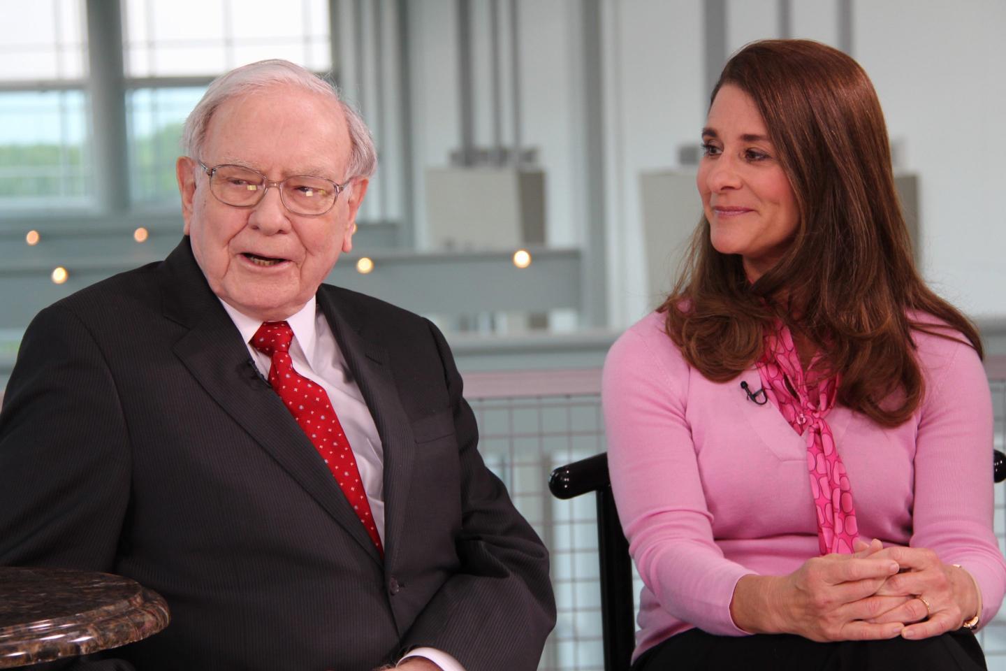 Warren Buffett with Melinda French Gates