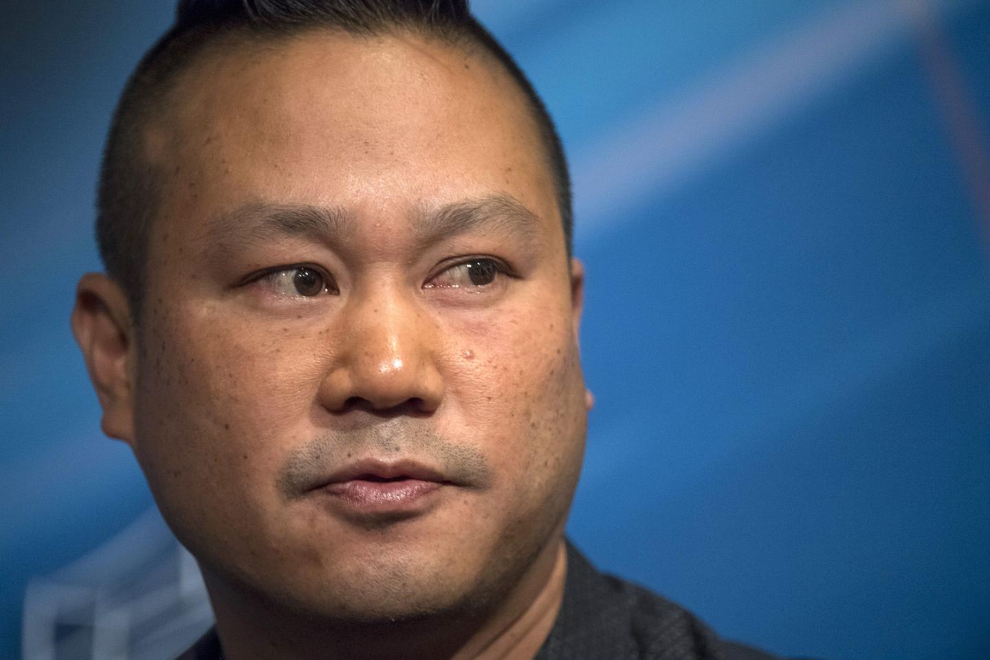 A close-up of late Zappos founder Tony Hsieh