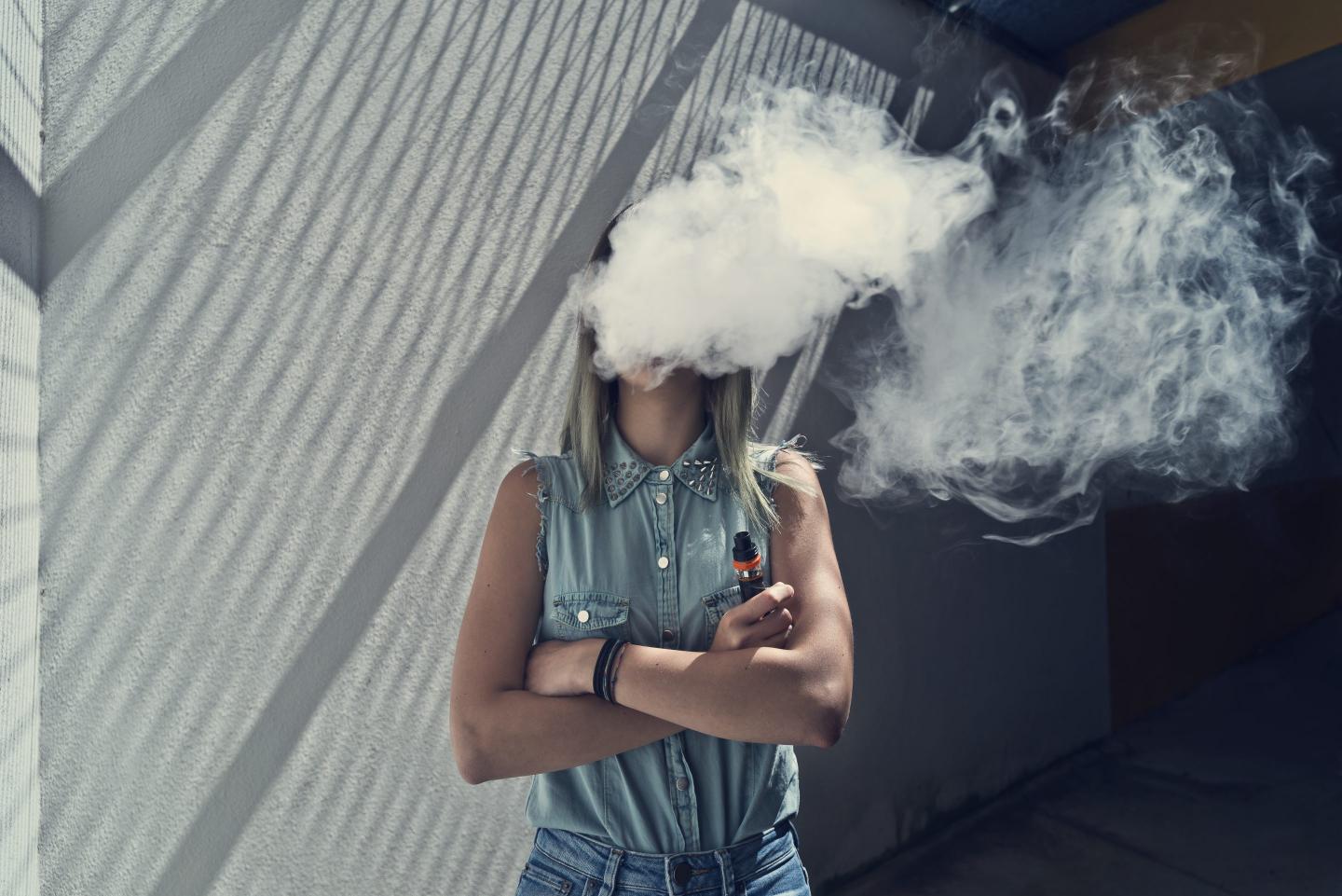 A person using a vape