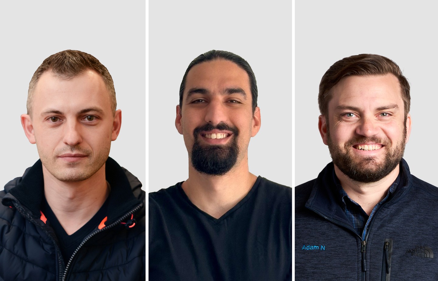 From left: P-1 AI founders Paul Eremenko, Aleksa Gordić, and Adam Nagel. 