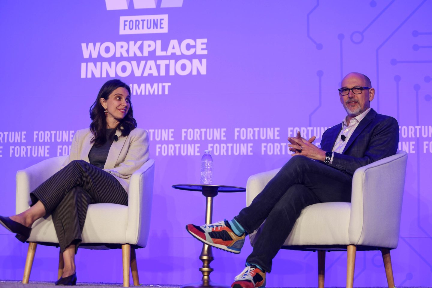 Julia Villagra and Chris Hyams onstage