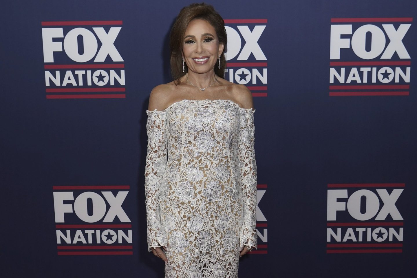 Jeanine Pirro arrives at Fox Nation's Patriot Awards, Nov. 16, 2023, in Nashville. 
