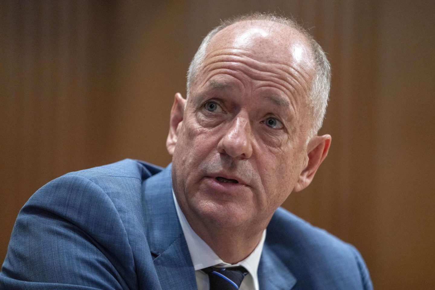 Andrew Witty, Chief Executive Officer of UnitedHealth Group, testifies at a Senate Finance Committee hearing examining cyber attacks on health care, and the Change Healthcare cyber attack, on May 1, 2024, on Capitol Hill in Washington.