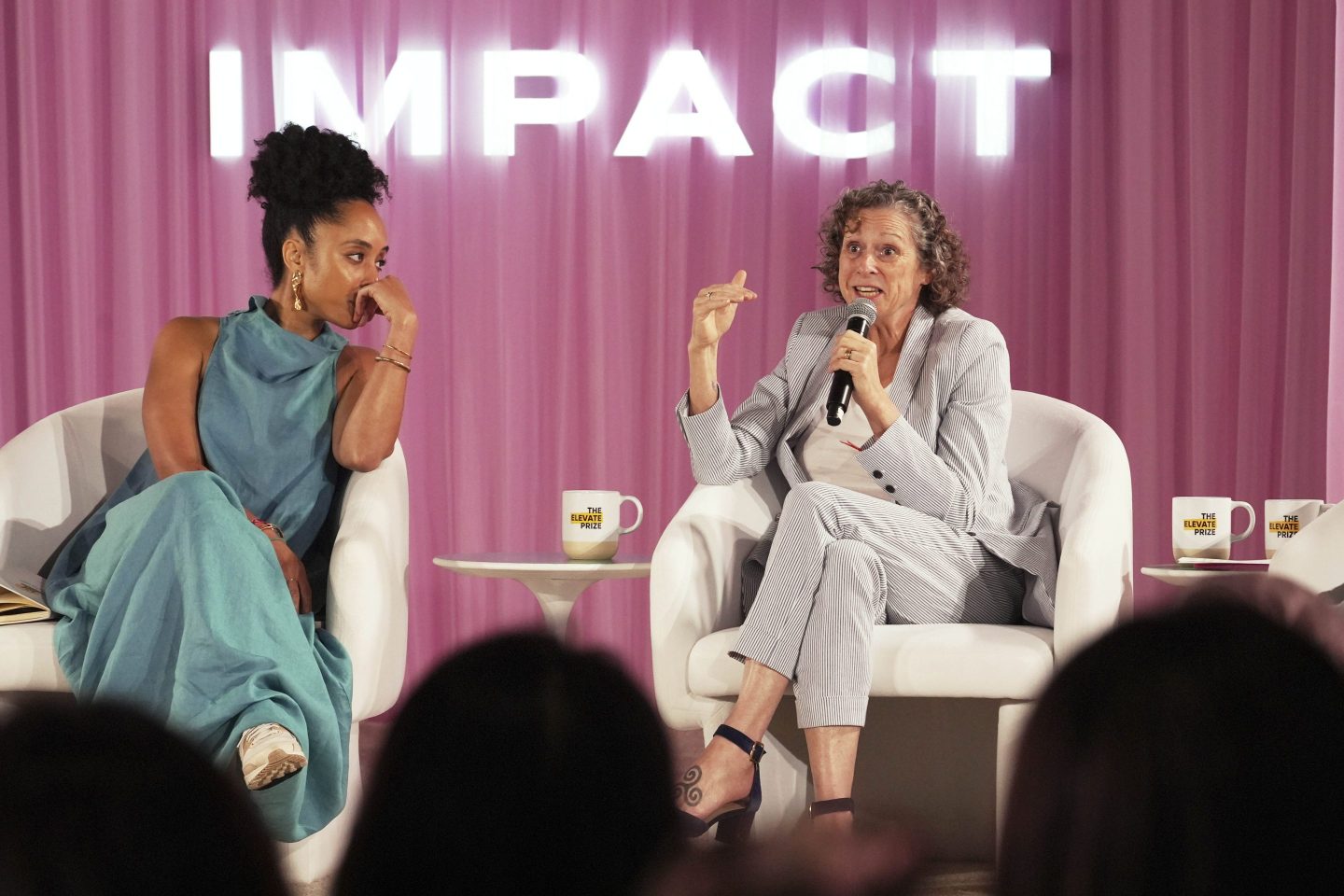 Abigail Disney speaks during The Elevate Prize Foundation's Make Good Famous Summit, on May 13, 2025, in Miami Beach, Fla.