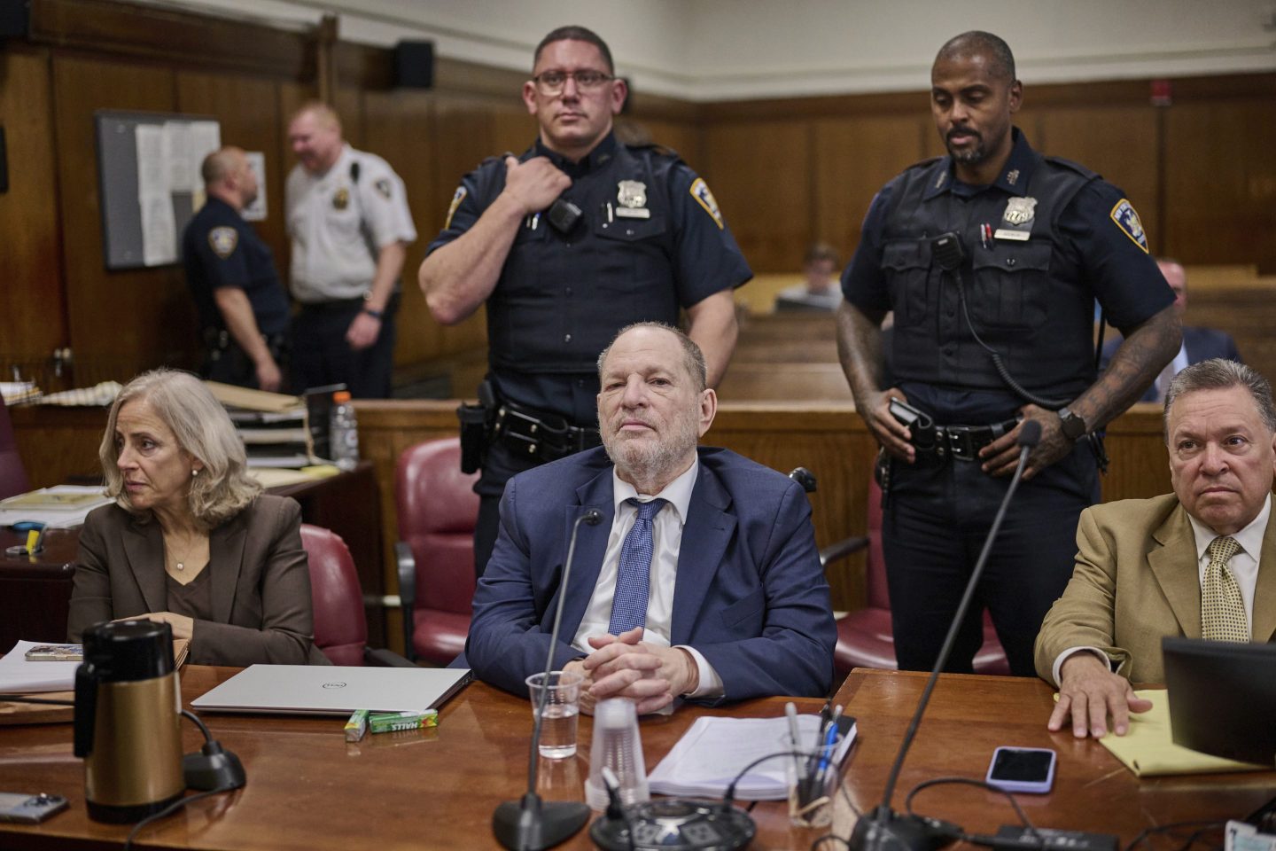 Harvey Weinstein appears in state court in Manhattan for his retrial on May 14, 2025 in New York.