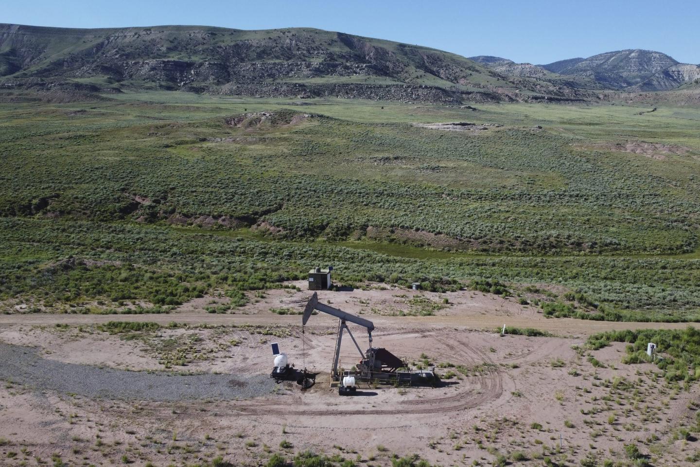 An oil pumpjack in Utah