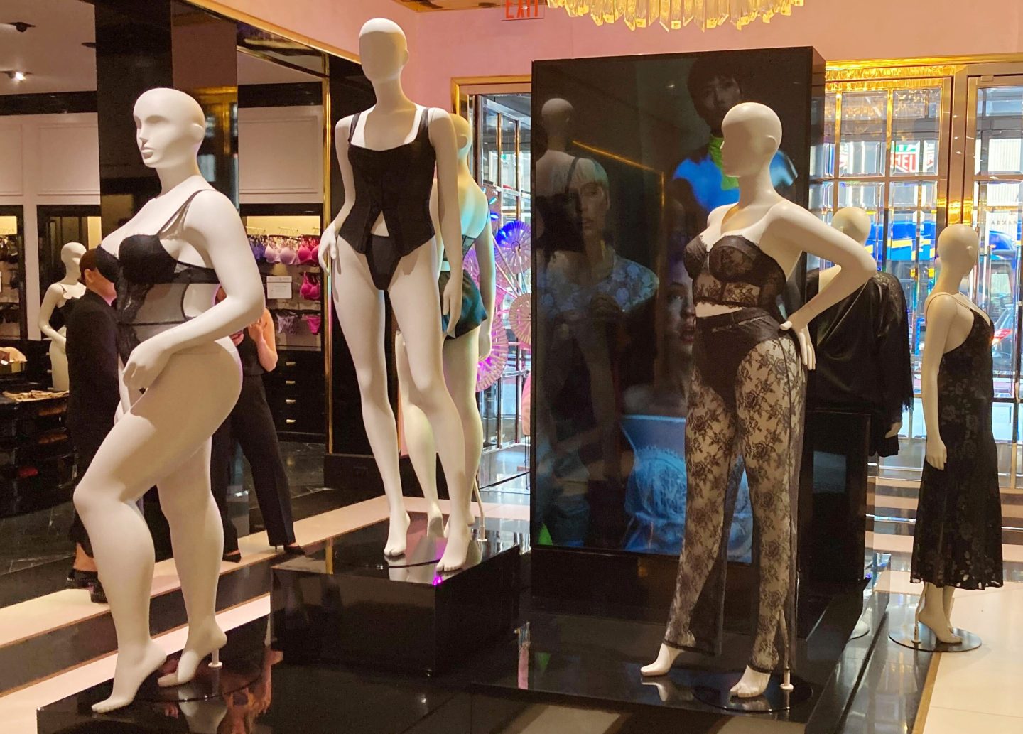 Victoria's Secret mannequins wearing lingerie
