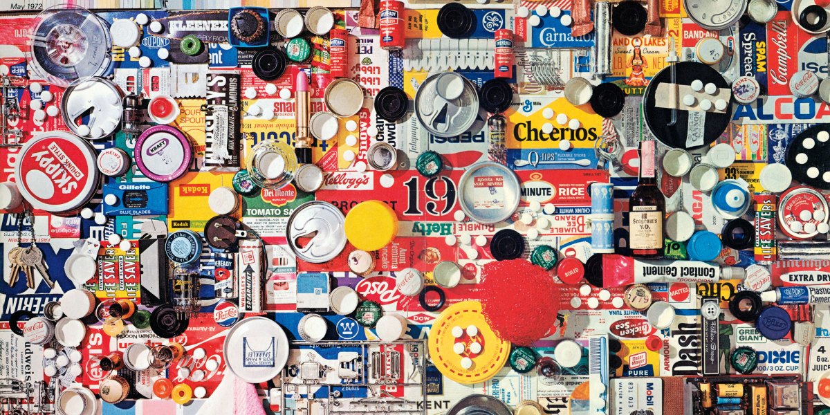 The Fortune 500 in 1972: 116 consumer products in one beautiful collage The Fortune 500 in 1972: 116 consumer products in one beautiful collage