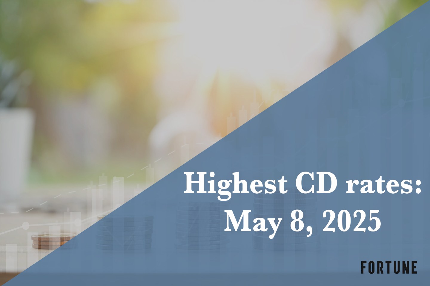 A stack of coins with graphs overlayed on it.