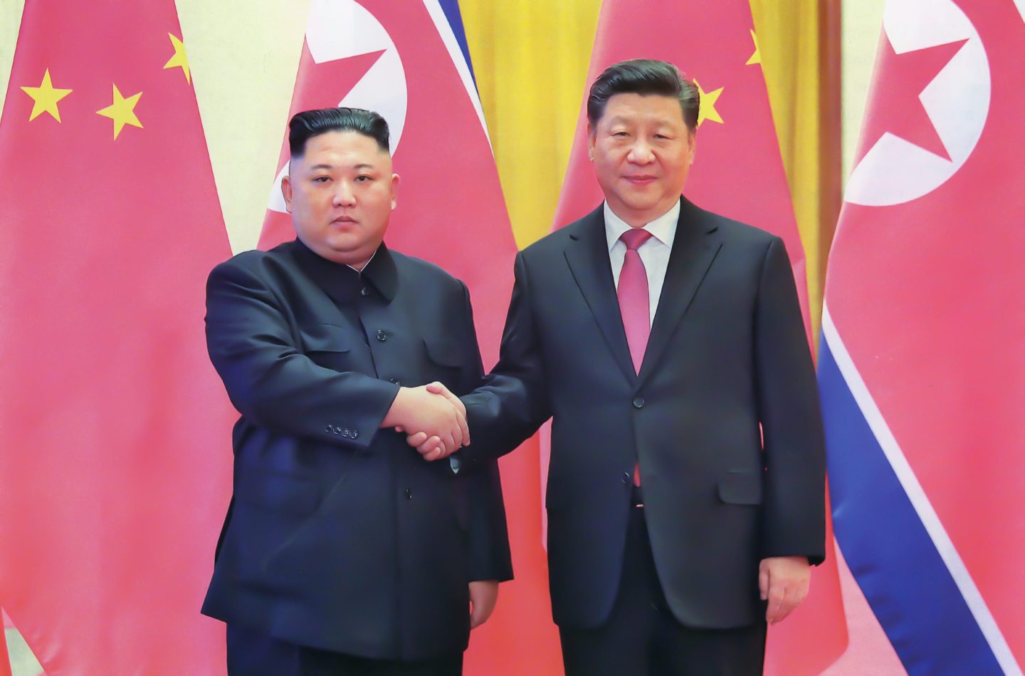 North Korean supreme leader Kim Jong Un and Chinese paramount leader Xi Jinping in 2018.