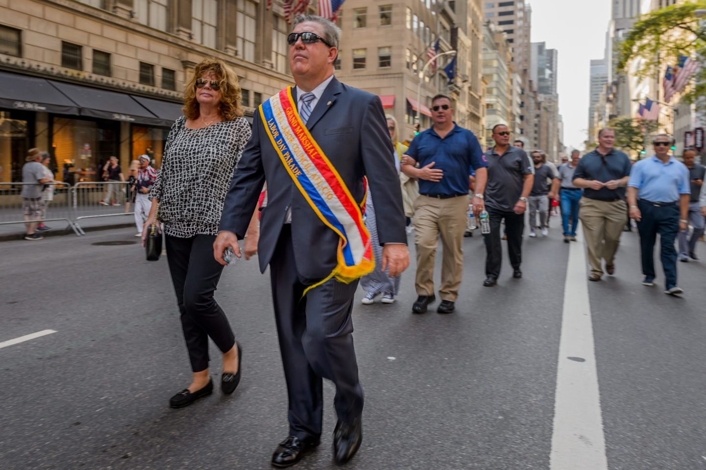 James Callahan walks in a parade