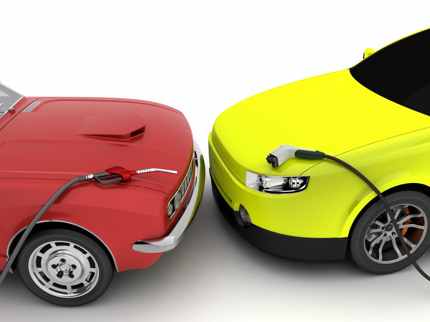 electric and gas car