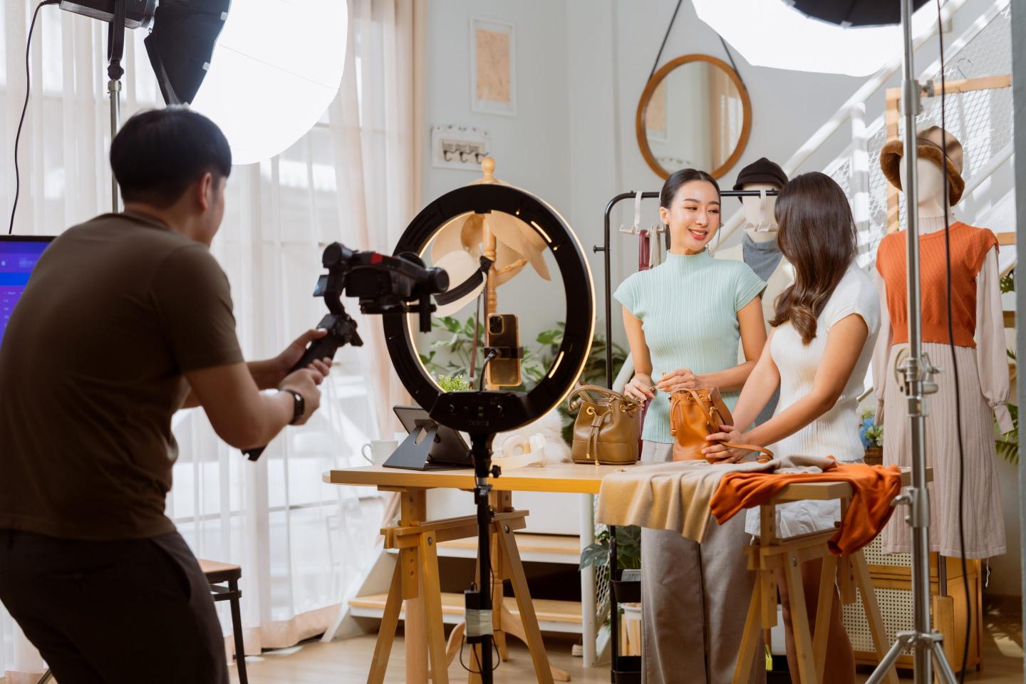 people filming an advertisement