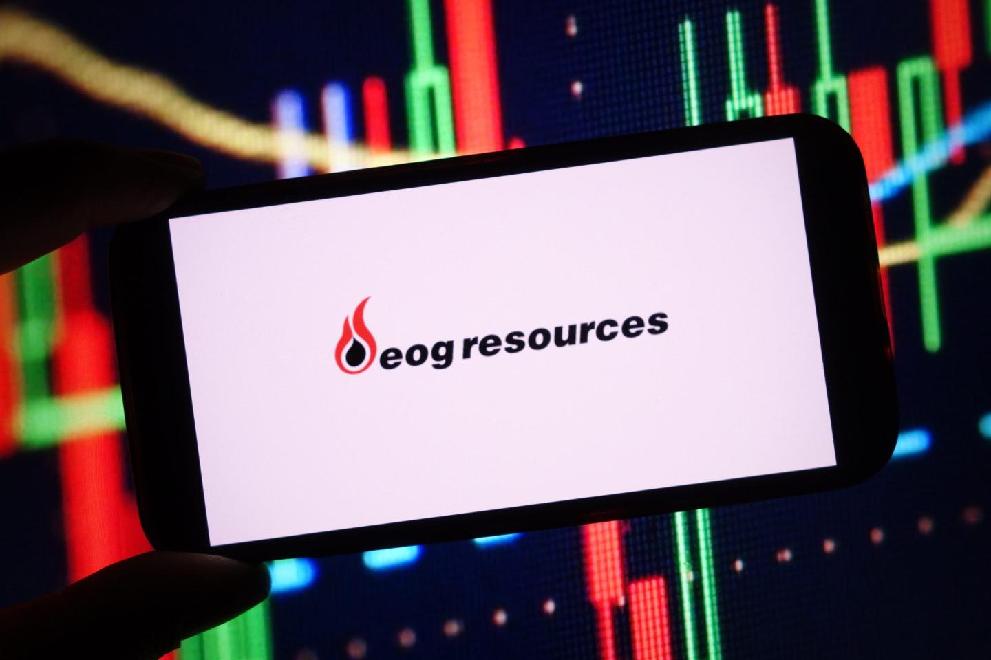 The EOG Resources logo is shown in front of a screen.