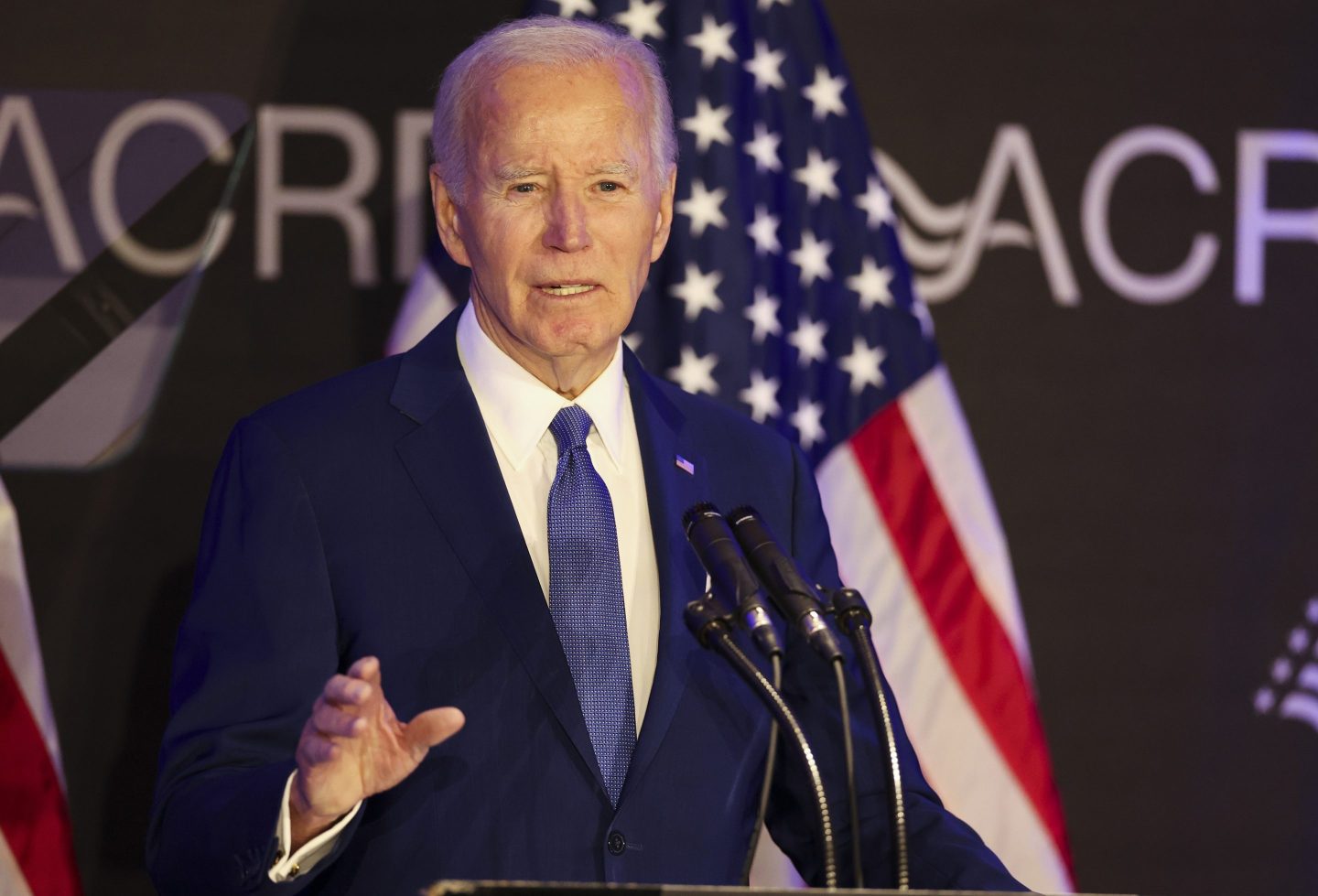 Former President Joe Biden speaks