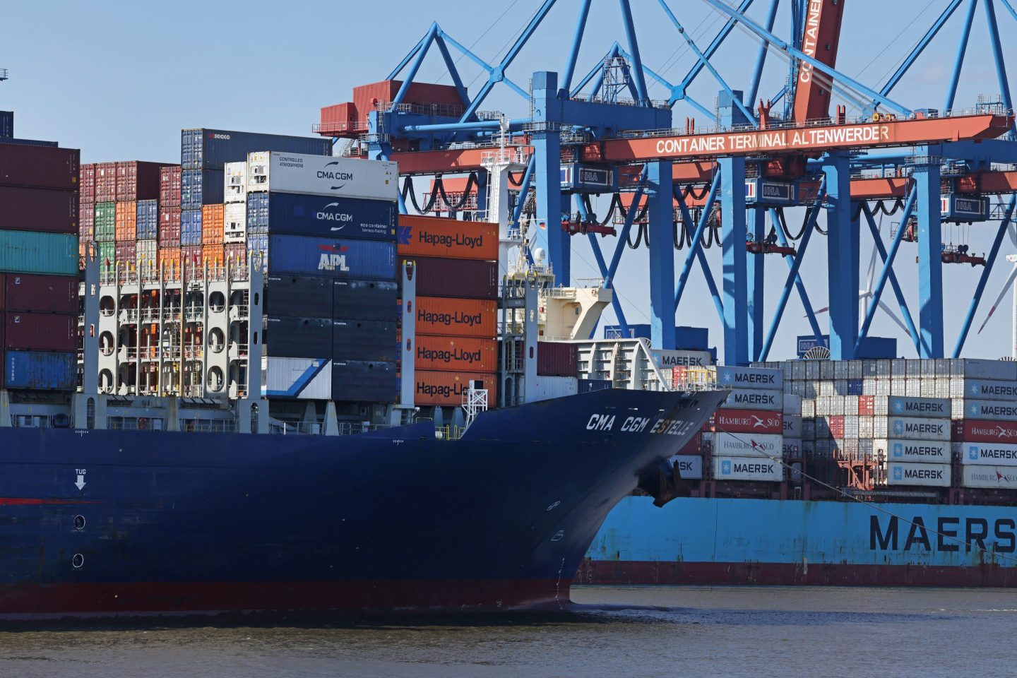 German ports were in a frenzy early in the year, with exporters rushing to beat looming U.S. tariffs.