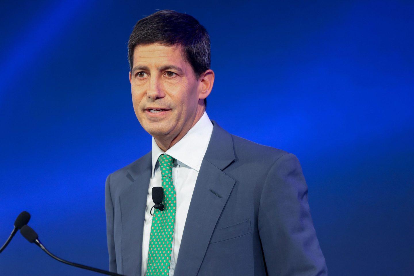 Kevin Warsh, possibly the next Fed chair, at the IMF and World Bank Spring Meetings in April.