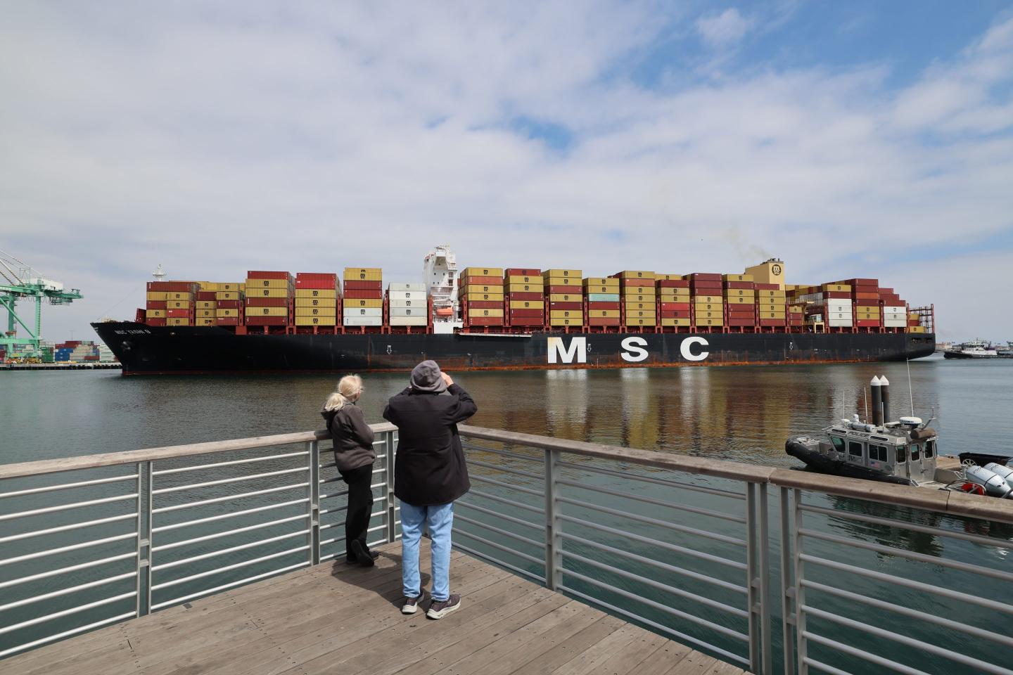 A view of the Port of Los Angeles on May 2.