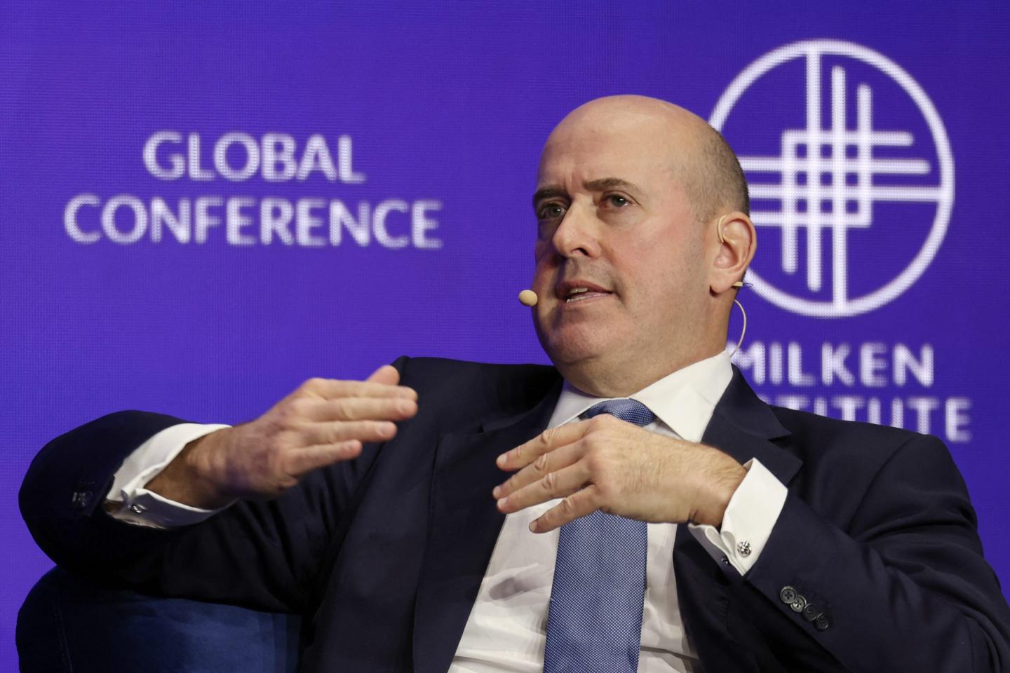 Carlyle Group CEO Harvey Schwartz speaks at the Milken Conference