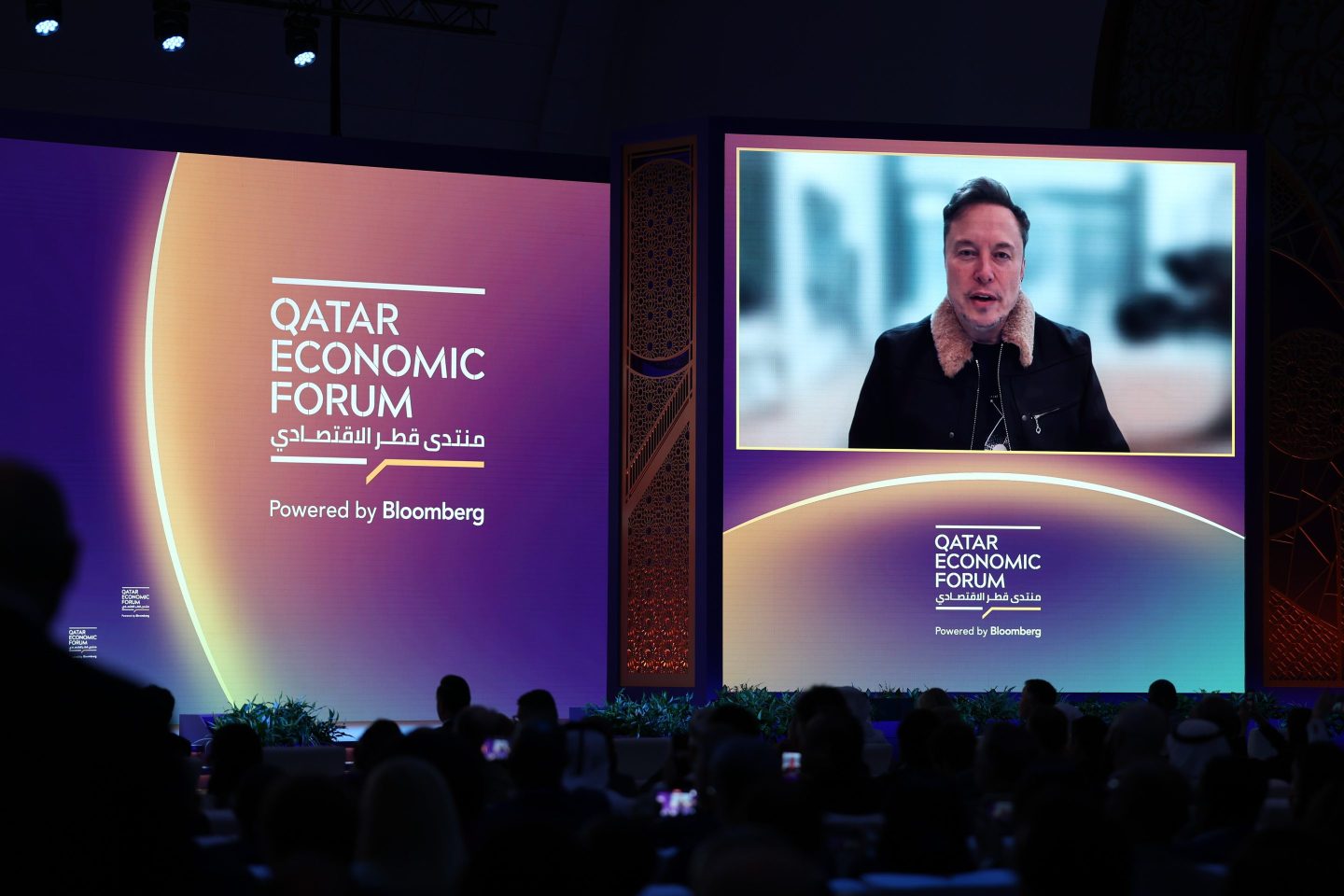 Elon Musk, Tesla CEO and advisor to President Donald Trump, spoke Tuesday during the Qatar Economic Forum in Doha.