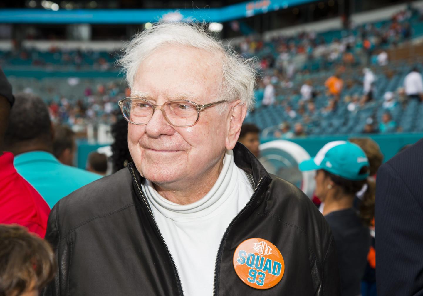 Berkshire Hathaway CEO Warren Buffett at an National Football League game