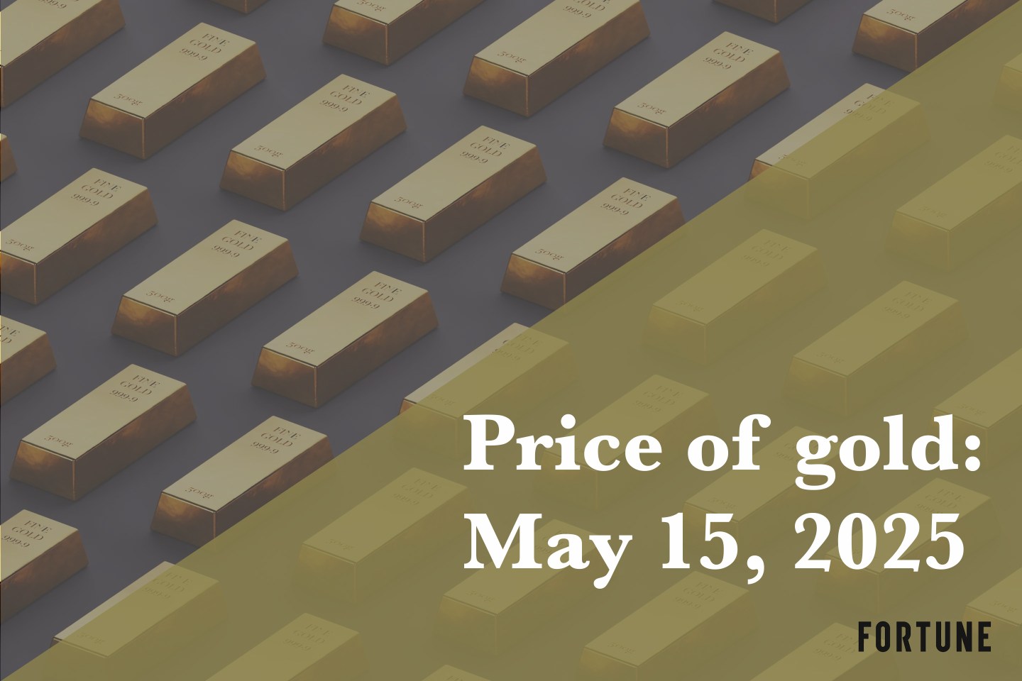 An array of gold bars.