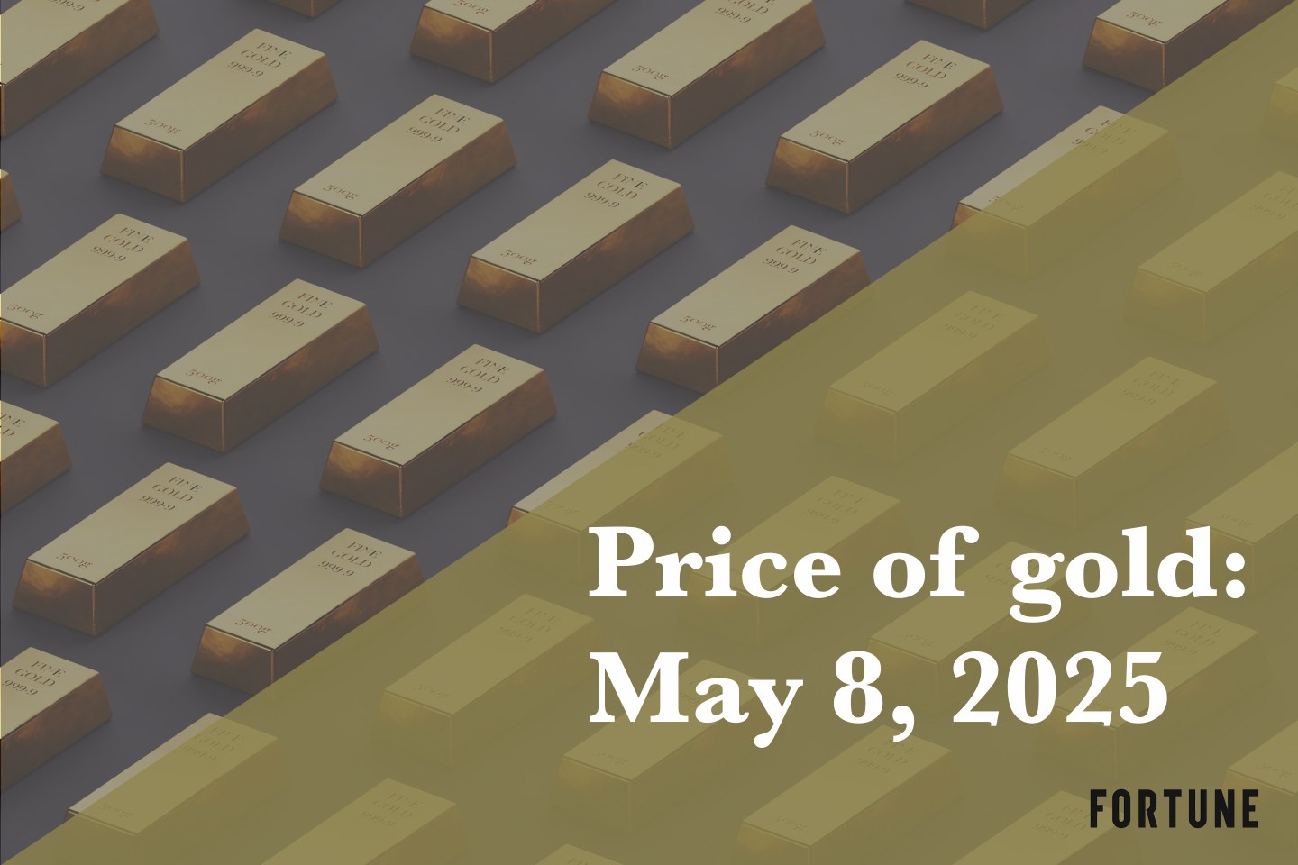 An array of gold bars.