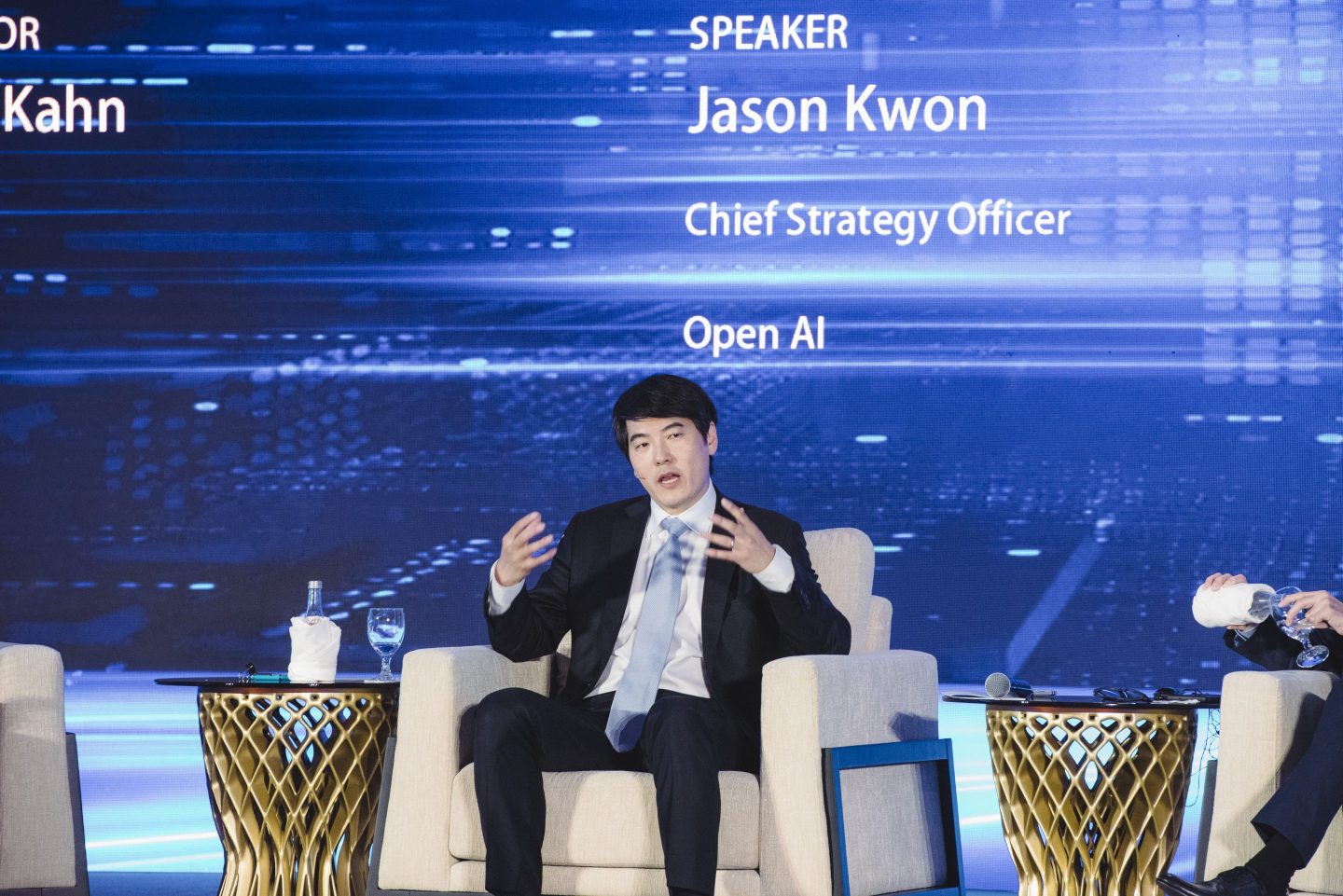 OpenAI Chief Strategy Officer Jason Kwon speaking on stage at the Fortune ASEAN-GCC Economic Forum in Kuala Lumpur, Malaysia.