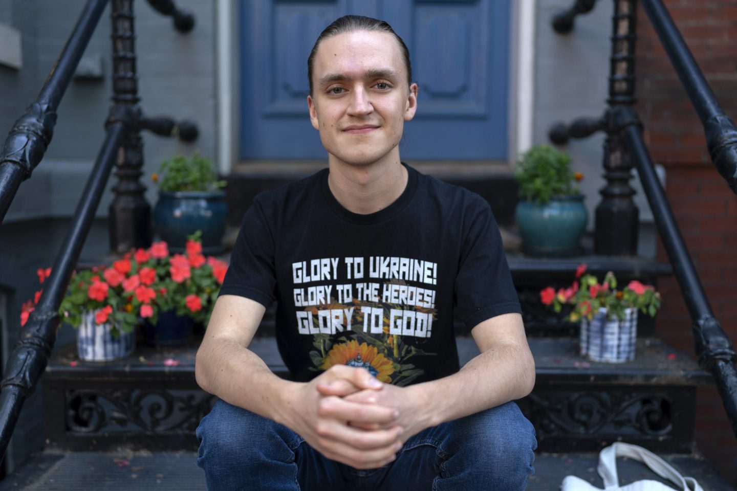 Vladyslav Plyaka poses for a photo at Capitol Hill neighborhood in Washington, on June 2, 2025.