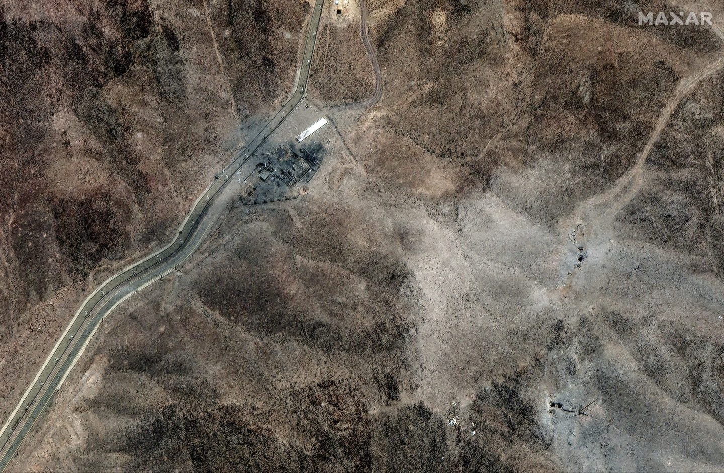 Damage at the Fordo enrichment facility after strikes in Iran on June 23, 2025.
