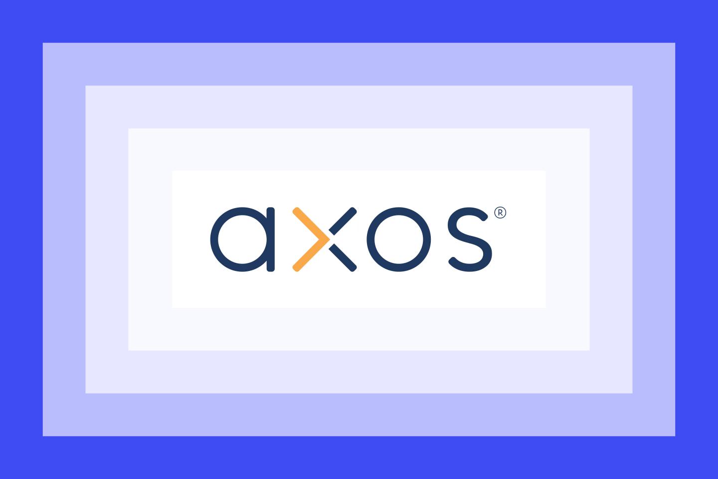 The Axos Bank logo on a layered frame.