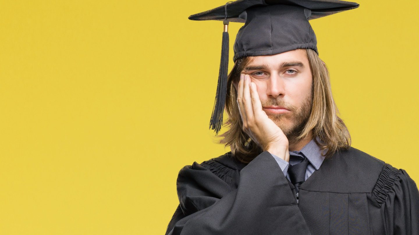 A young college grad greeting a hostile job market.