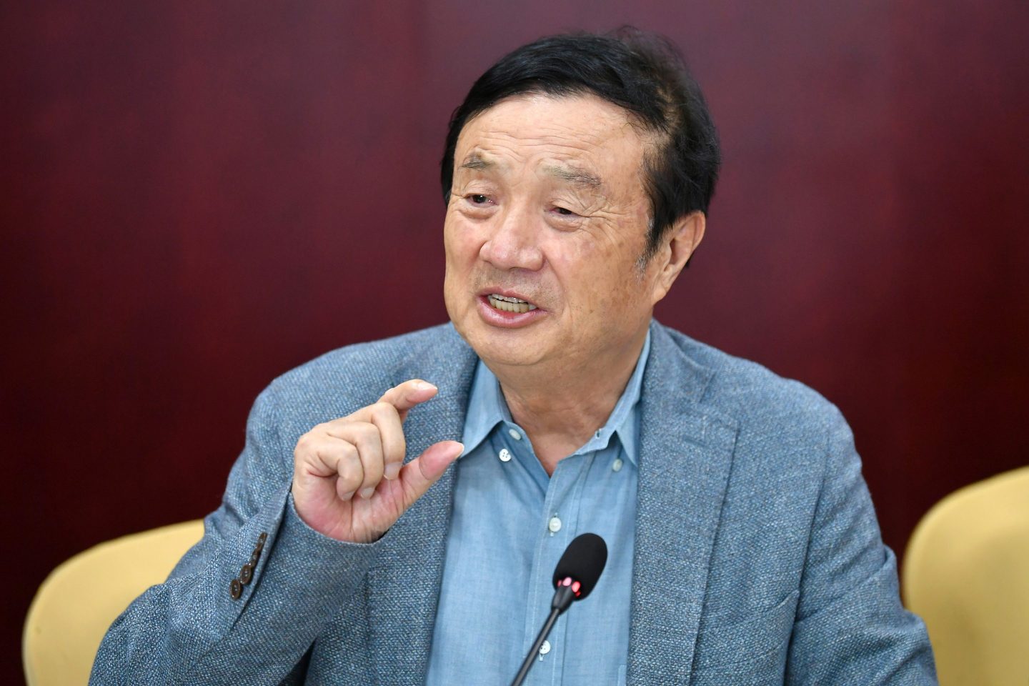 Huawei CEO Ren Zhengfei during an interview in Taiyuan, Shanxi province, China, Feb. 9, 2021.