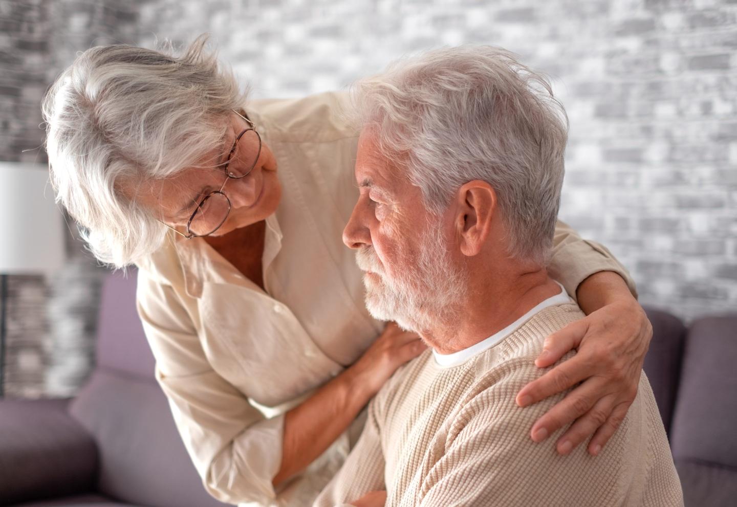 Elderly man and woman