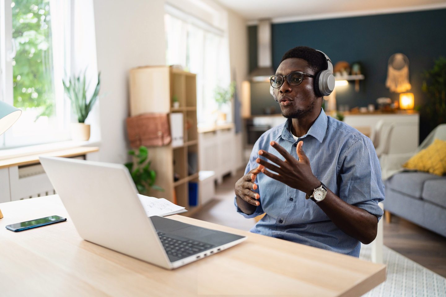 Gen Z student doing online interview