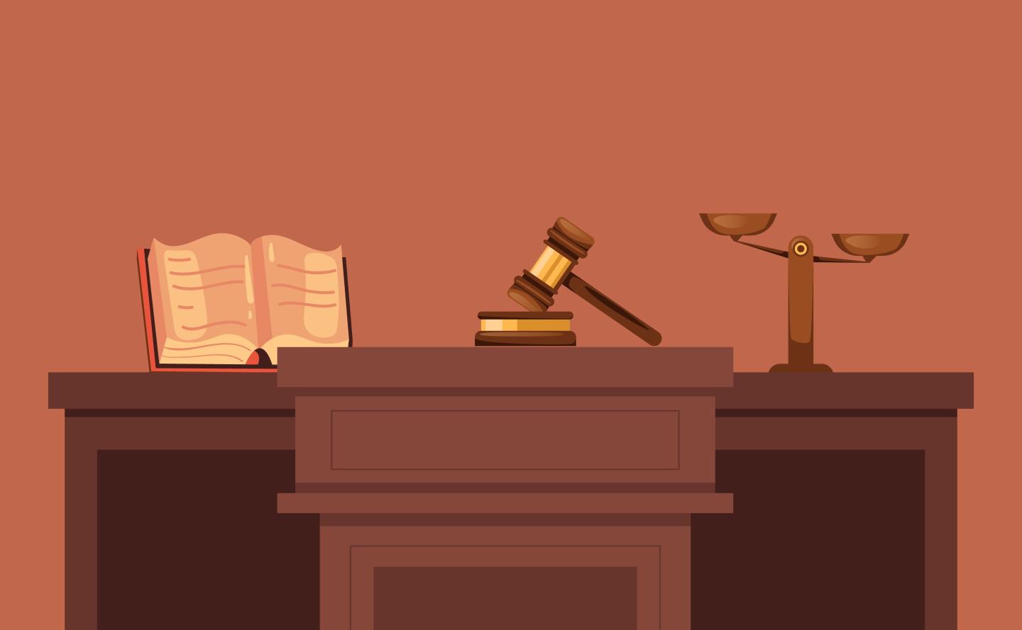 Courtroom court courthouse judge interior podium justice concept.