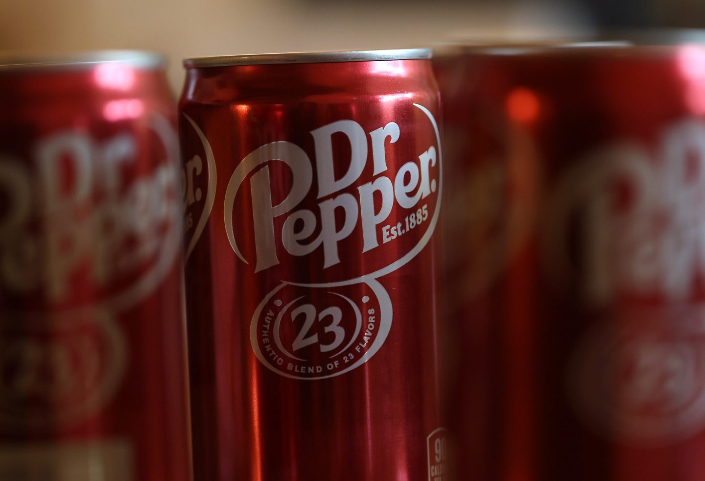 cans of Dr. Pepper soda