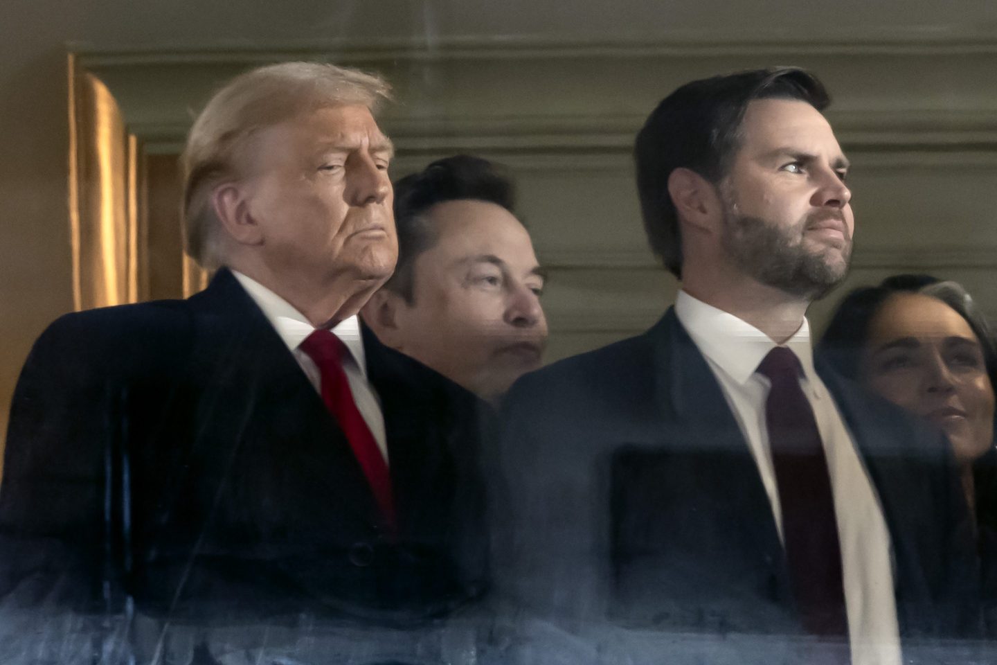 Donald Trump, Elon Musk, and JD Vance at the Army-Navy football game in Landover, Maryland, on Dec. 14.