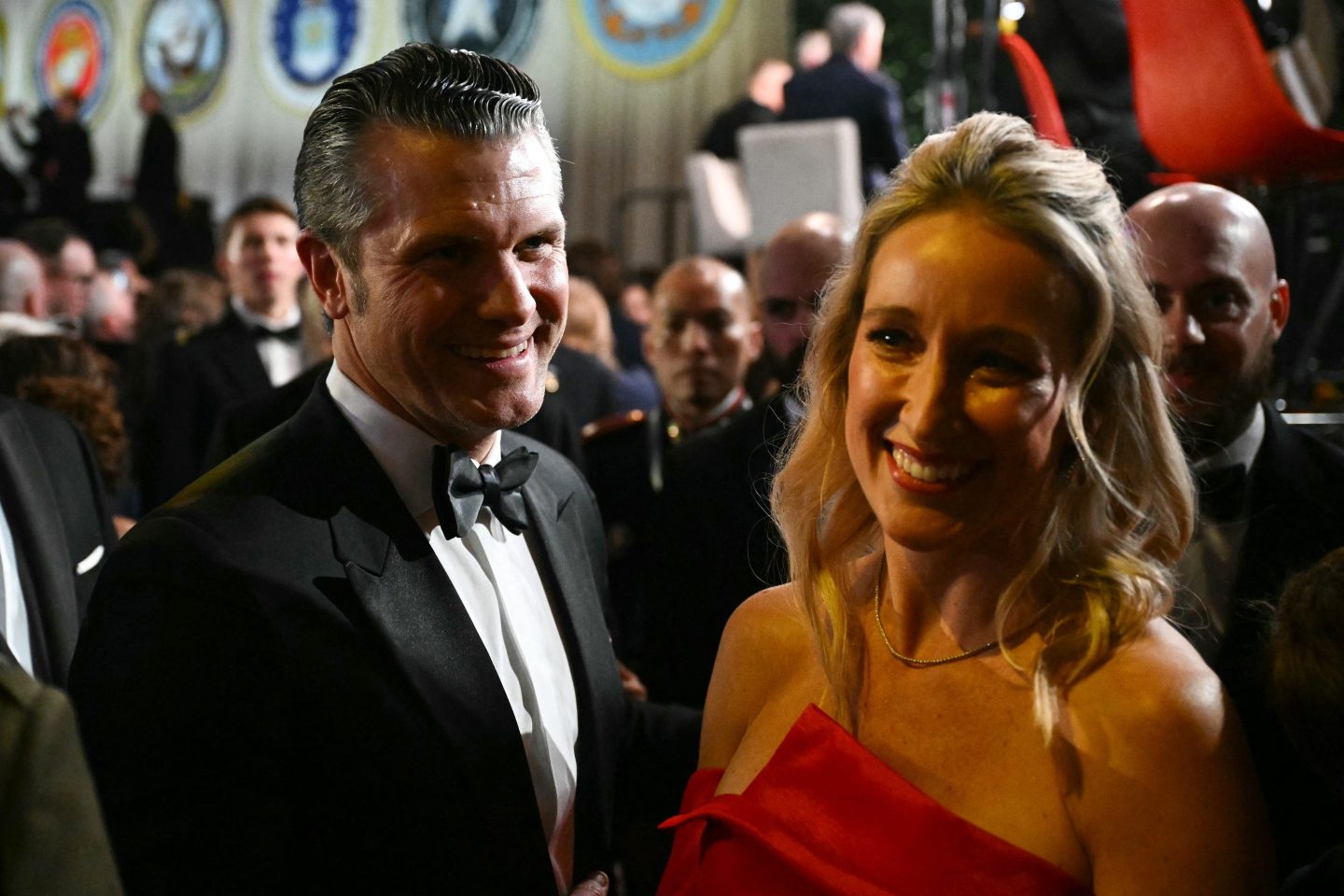 Pete and Jennifer Hegseth at Trump's inaugural ball