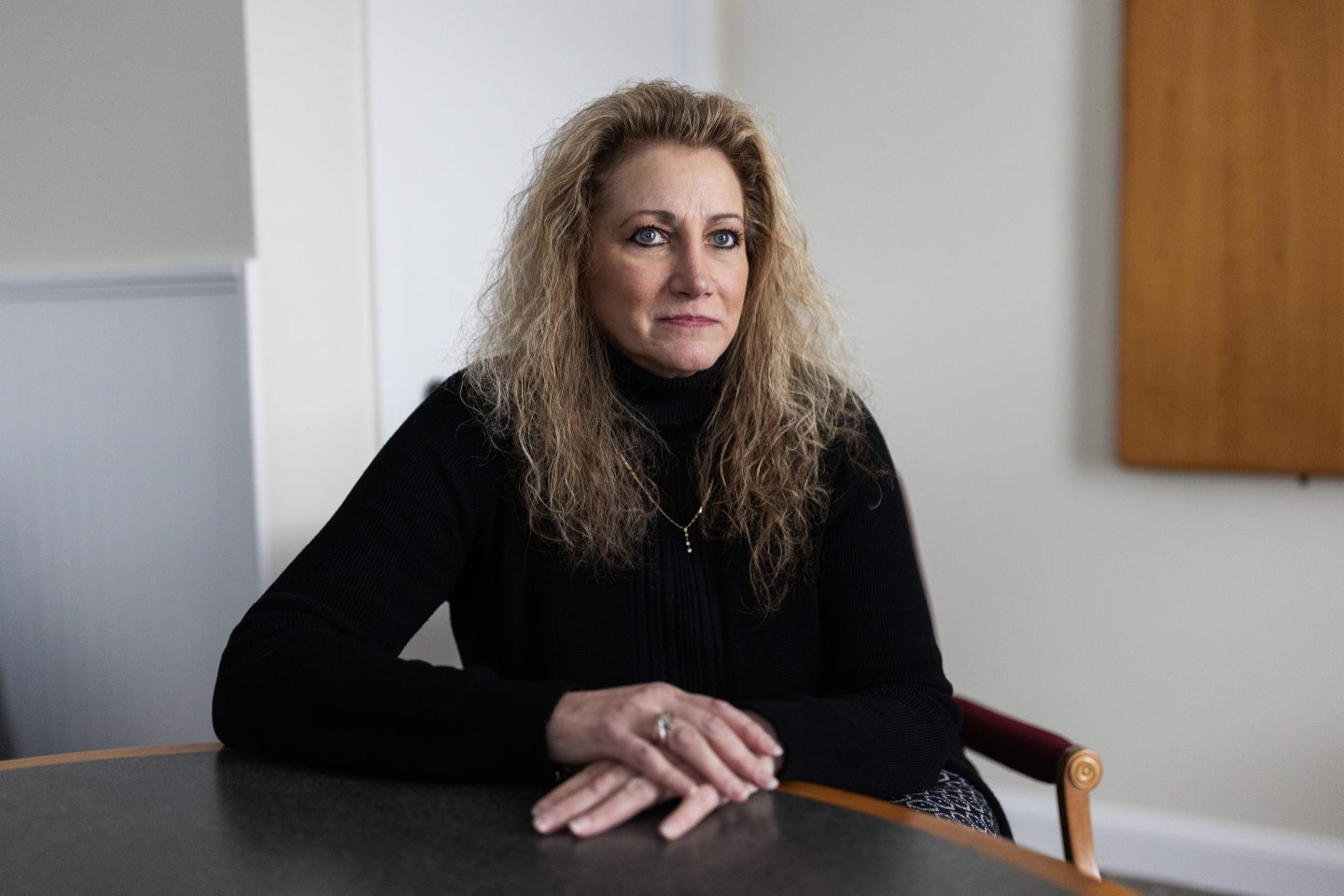 Marlean Ames in her lawyer's office in Akron, OH on February 20, 2025.