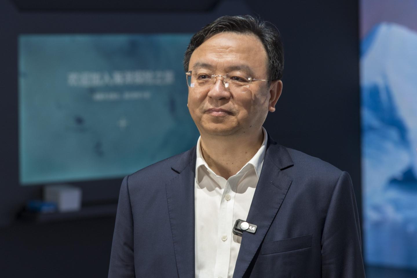 BYD chairman Wang Chuanfu during the Auto Shanghai show on April 24, 2025 in Shanghai, China. (Photo: VCG/Getty Images)