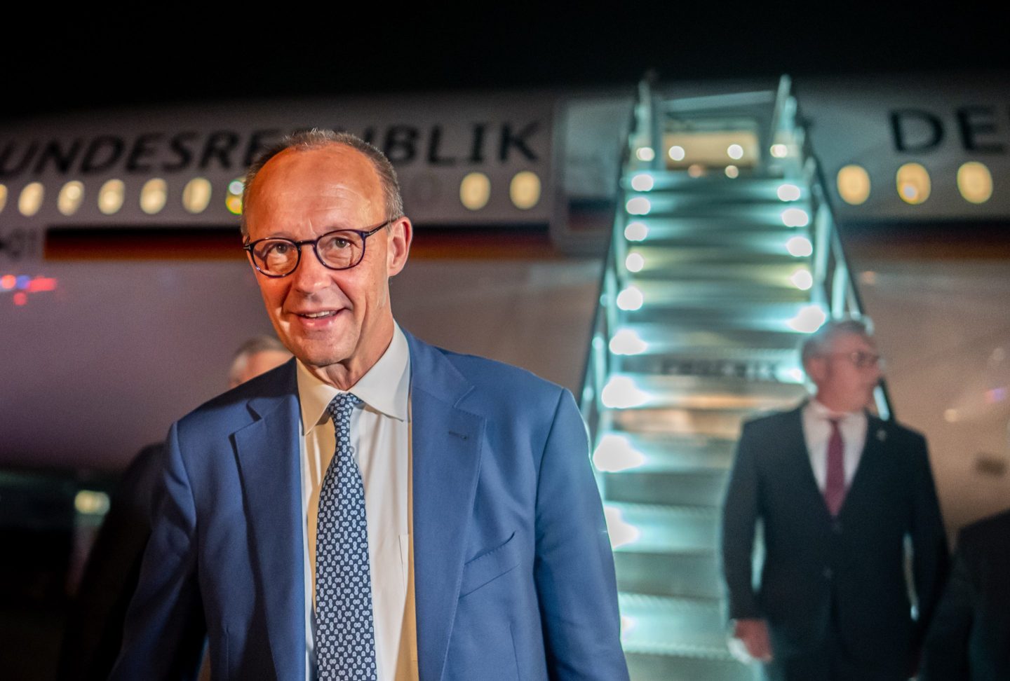 German Chancellor Friedrich Merz (CDU) arrived at Washington airport on 5 June 2025.
