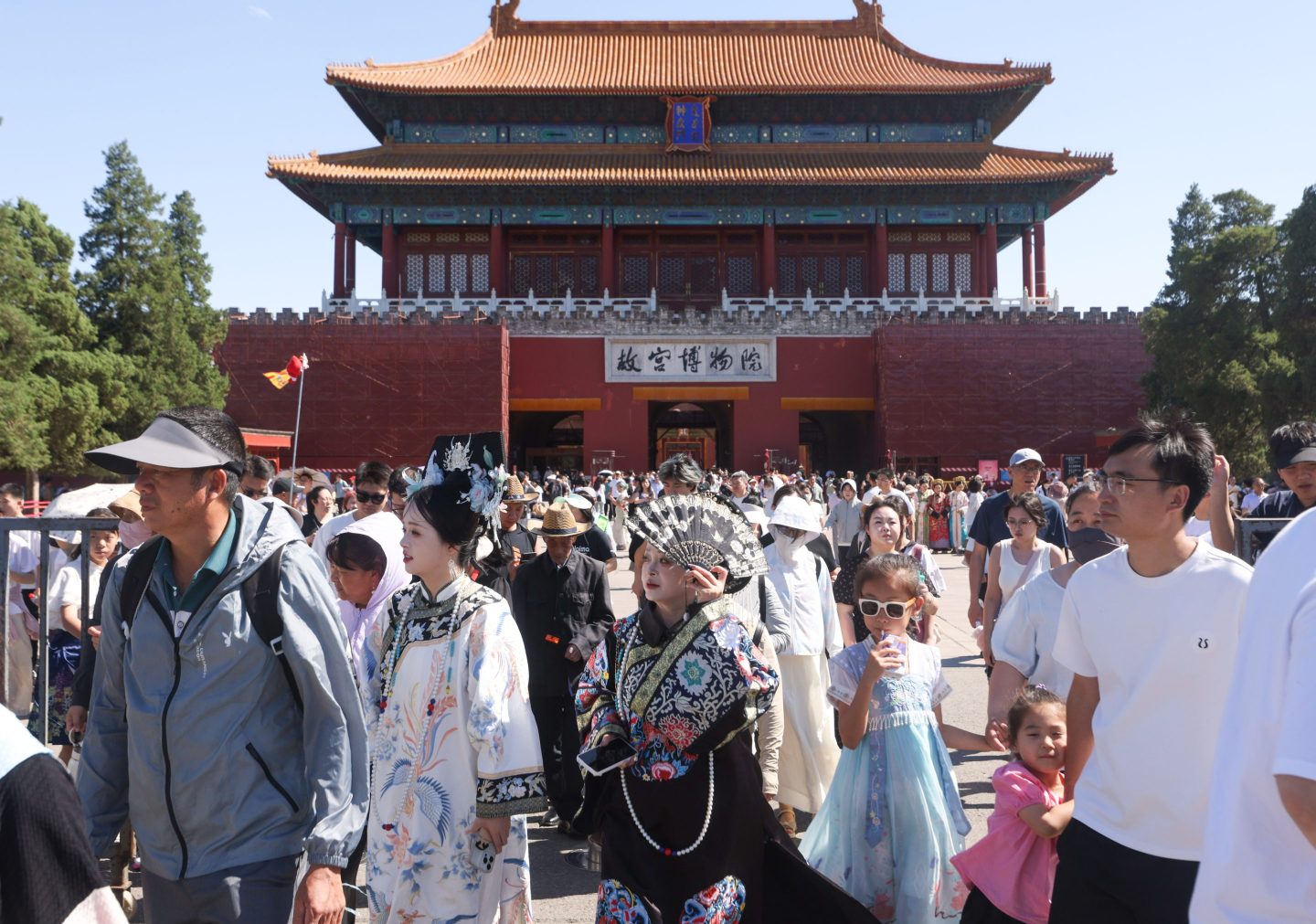 People visit the Palace Museum during the holiday of Dragon Boat Festival, also known as Duanwu Festival, on June 2, 2025 in Beijing, China.