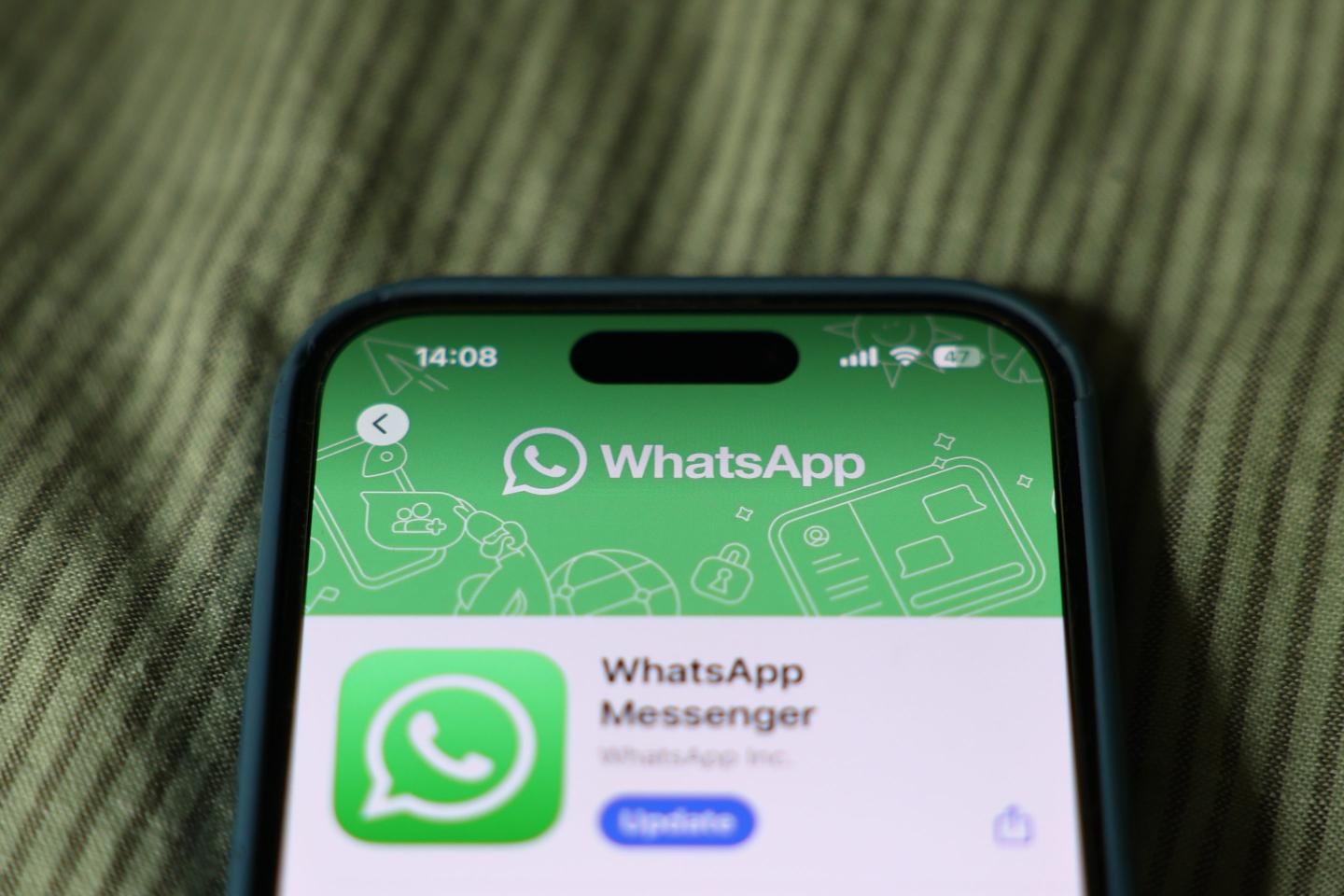 WhatsApp as displayed on an Apple iPhone on June 7, 2025. (Photo: Jakub Porzycki/NurPhoto/Getty Images)