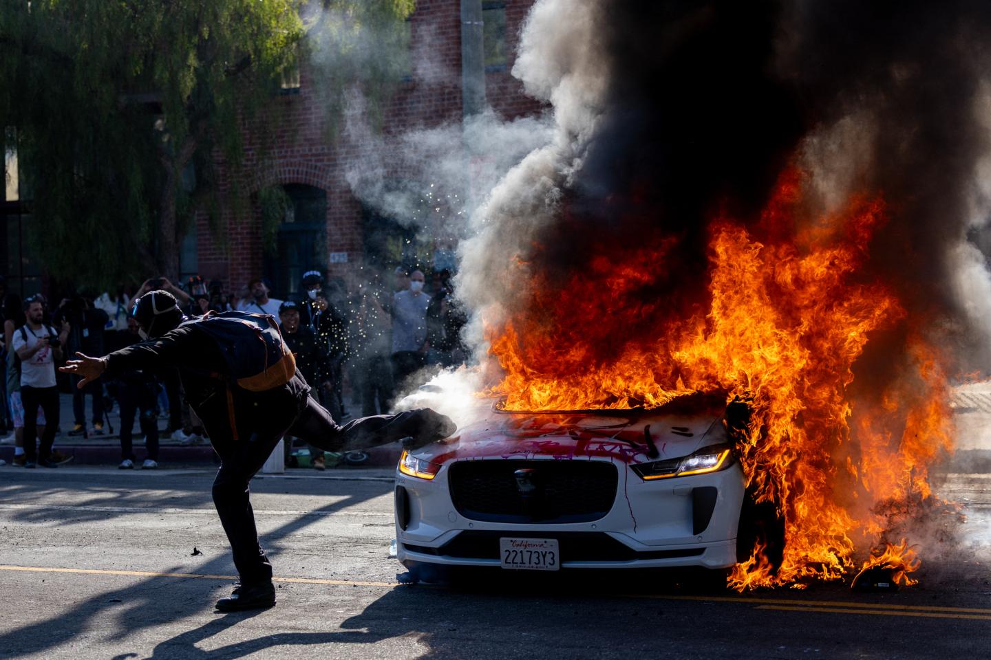 At least 6 Waymo autonomous vehicles have been vandalized amid anti-ICE protests in Los Angeles