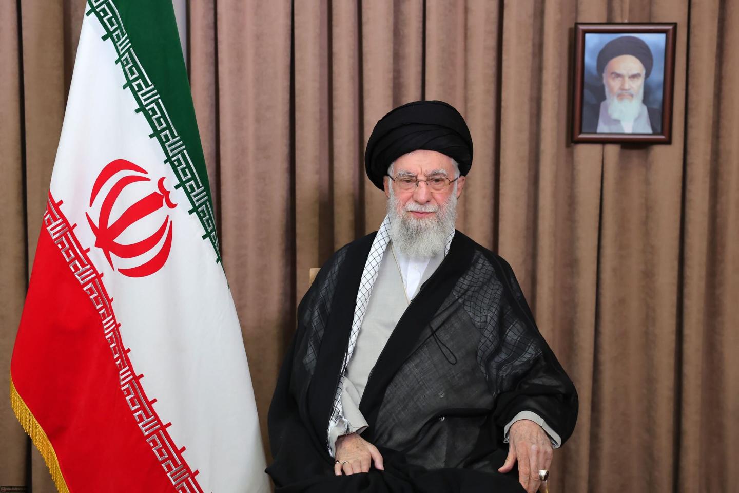 Iranian Supreme Leader Ali Khamenei addresses the nation in a state television broadcast on June 18.
