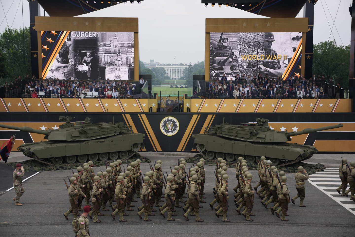 President Trump held a military parade in D.C. to honor the 250th anniversary of the U.S. army.