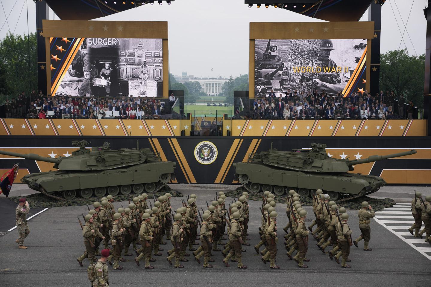 President Trump held a military parade in D.C. to honor the 250th anniversary of the U.S. army.