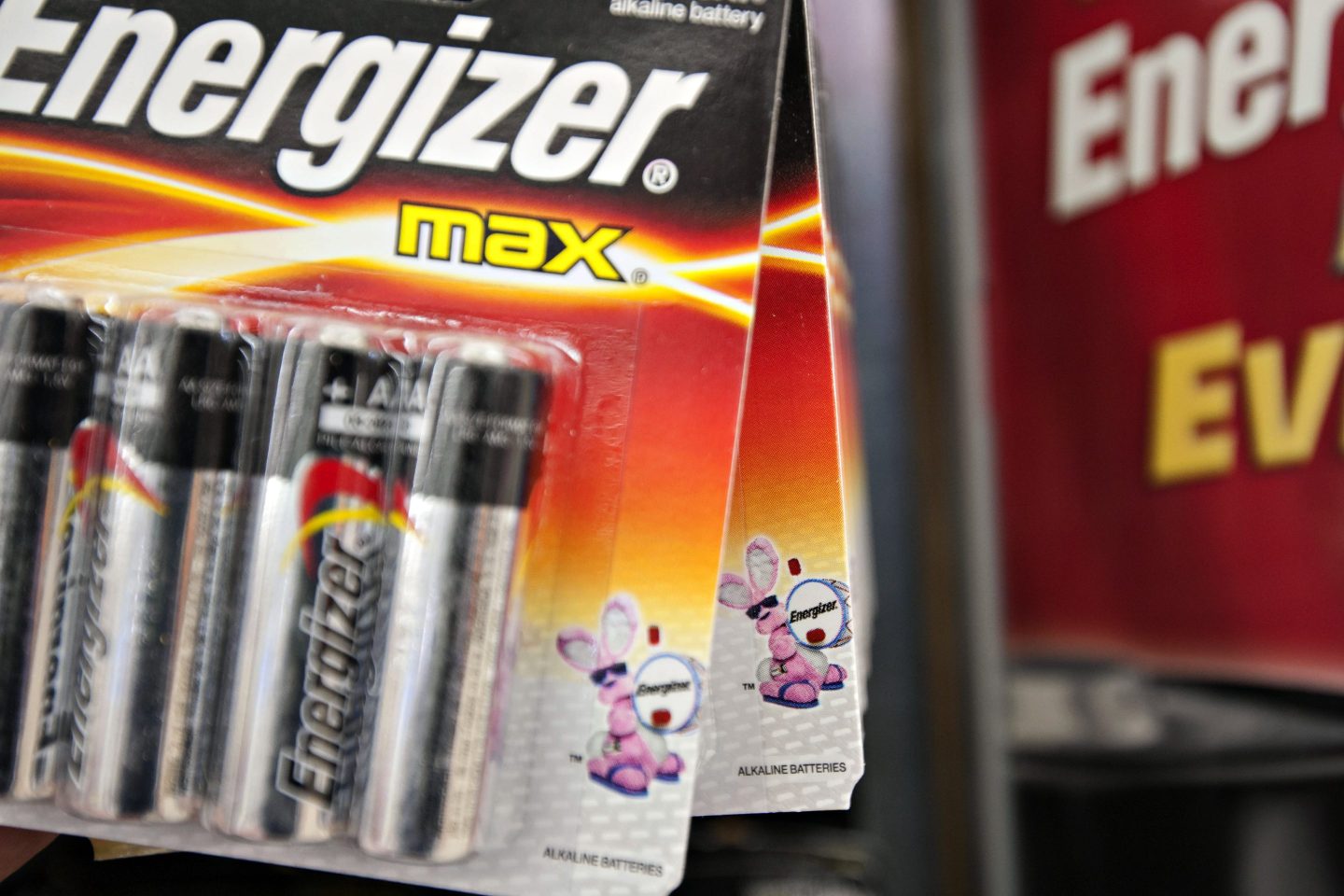 A close-up of Energizer's MAX batteries, the subject of a Duracell lawsuit